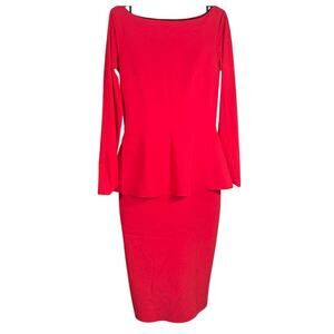 Chiara Boni Peplum Midi-Dress Size 42